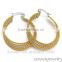 two tone gold plated surgical steel girls stylish earrings                        
                                                Quality Choice