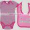 new style pink stripe baby clothes with lovely cartoon kids clothes online