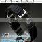 Noproblem D001 Tourmaline Stainless Steel Therapy Crystal Silicone Power Magnetic Bracelet