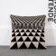 European Modern Home Decor Pillow Cases Black and White Strip Print Cushion Cover
