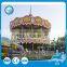Chrismas discount! China manufacturer fiberglass theme park amusement double decker merry go round carousel rides for sale