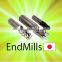 Durable and High quality tungsten electrode endmill with multiple functions made in Japan
