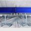 Promotion outdoor low price Aluminium tennis table/easy folding bule top table