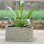 decorative plant pot indoor rectangular planter box with stone surface
