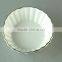 wholesale Stock White round Ceramic Dish with silver line in good quality and reasonable price
