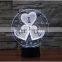 heart balloon romantic bedside cable light adult acrylic led lamp