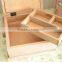 portable natural wooden tea box