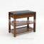 Eco friendly unique bamboo shoe rack 2 Titer Bamboo Storage Bench with seat