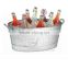 Large size Oval Galvanised Steel Tubs Party beer ice bucket cooler