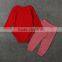 New arrival santa claus long-sleeve jumpsuit and pants two piece sets christmas gift