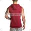 Wholesale Custom Mens Sleeveless Hoodie Fitted Gym Hoodie Bodybuilding Muscle Hoodie Full Zipper Fitness Hoodie