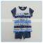 Children kids clothes set, polyester fabric fashion boys clothing set, custom full print t-shirt with short pants set