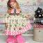 new design polka dots santa claus embroidery fall children christmas dress