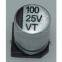 25v100uF 6.3X7.7 capacitor with SMD