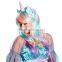 Hot Selling Fashion Style Rainbow color Unicorn wig Cosplay