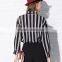 Custom Women Tops and Blouses Long Sleeve Chiffon Blouses, 2016 Fashion Striped Blouses and Tops for Women
