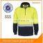 Hi Vis 1/2 Zip men's fluorescent lime polar fleece jacket with Reflective Tape