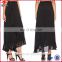 Short Front Long Back design Black Long Flared Skirts for ladies