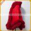 Thick Women Red Winter Shawl Fox Fur Hood Wool Cape Coat