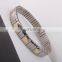 2017 Women Men's Classic Elastic Stainless Steel hand wear Cool Gold Heart Bracelet Bangle Fashion Gold heart Plated bracelet