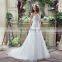 Glamorous Applique Beaded Sweetheart Sleeveless Lace-Up A Line Tulle Wedding Dresses SQS044