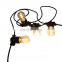 Waterproof outdoor Custom 48ft 15 sockets S14 party edison bulb patio led string lights without Hanging wire