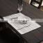 Wholesale coffee table placemat woven striped placemat table dish mat for dinning table