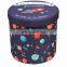 RTS Low Factory Price Round Printing Polyester Foldable Storage Ottoman Foot Stool