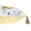 Summer Fruit Yellow Lemon Leaf Pillow Cover Waterproof Outdoor Cushions Home Decorative Cotton Linen 18x18Inch