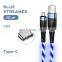 JOYROOM 2.4A flowing led data cable charging line for iphone, usb cable type-c fast charging cable