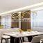 Creative Golden Hotel Lobby Chandelier LED Aluminum Circle Ceiling Light
