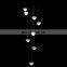 long shape crystal ceiling chandeliers stainless steel led crystal chandeliers for living room
