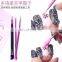 2 Heads Straight Nail Tweezers with Silicone Pressing Head for 3D Rhinestones Sticker Picker Nails Tools