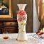 Gild Hollow European Luxury White Tall Ceramic Flower Vase For Home Dining Room Decor