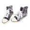 Wholesale girls lace up rain boots flat ankle rain boots