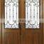CBMMART Circular Deluxe Prehung Mahogany Double Front Entry Doors