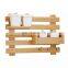 Natural Bamboo Letter Holder Wall Mounted 5 Key Hook Design Mail for Kitchen Entryway