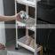 kitchen truck trolley  rack with caster convenient transfer of movement detachable plastic storage cart 4 tiers