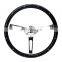 wooden steering wheel manufacturers , 15 inch classic Wood Grain Silver Chrome Spoke Steering Wheel