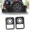 Freedom Star Black Tail Light Guards Covers For Jeep Wrangler JK & Unlimited