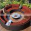 high quality China wholesale vintage synthetic natural wholesale patio outdoor round sofa set furniture rattan price