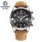 Ochstin GQ043B Sports Mens Quartz Watch Chrono Waterproof Luxury Leather Wrist Watches for Men