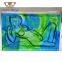 Custom Casting Art Crystal Glass Pate De Verre Nude Interior Decorative Wall Plaques Brick