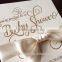 Unique Script Baby Birth Announcement , Calligraphy Letterpress Baby Announcement Invitation
