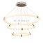 Modern Industrial Living Room 3/1 Circle Rings Acrylic Shining Pendant Lamp Chrome Hanging LED Lamp