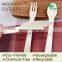 Yada 7.5 Inch 185mm Disposable Wooden Spoon Fork 193mm Knife Biodegradable Disposable Wooden Cutlery