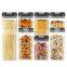 7pcs Plastic Kitchen and Pantry Organization Canisters Airtight Food Storage Containers with Lids Dry Food