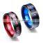 8mm Men's Ring Titanium steel Ring Wedding Band Celtic Dragons Red Green Blue Carbon Fiber Titanium steel Ring