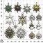 42pcs Charms Sun Cloud Antique Silver Color Mixed Pendants DIY Making Findings Tibetan Handmade Jewelry Findings
