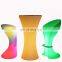wireless illuminated party bar table modern glowing coffee shop led chair plastic party bar tables hookah lounge furniture